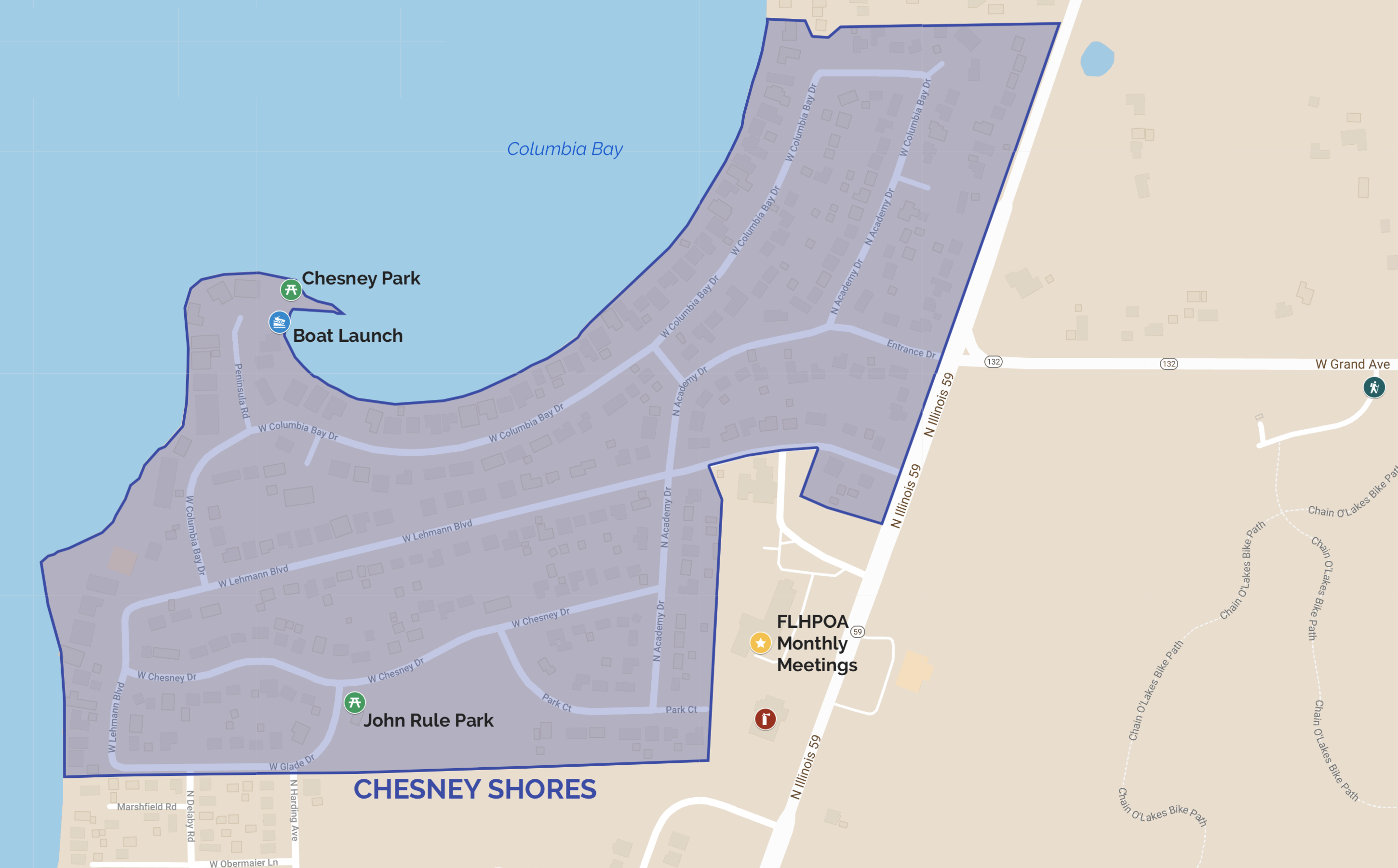Chesney Shores Map